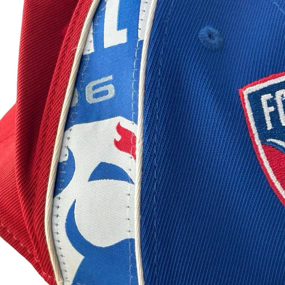 FC Dallas 96 MLS Adidas Small/Medium Adult Fitmax 70 Hat Cap‎ Blue/Red/White